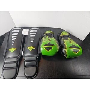 Lot Of 4 Pcs  Adult Premier Martial Arts  Gloves And Shin Guards New (CC)